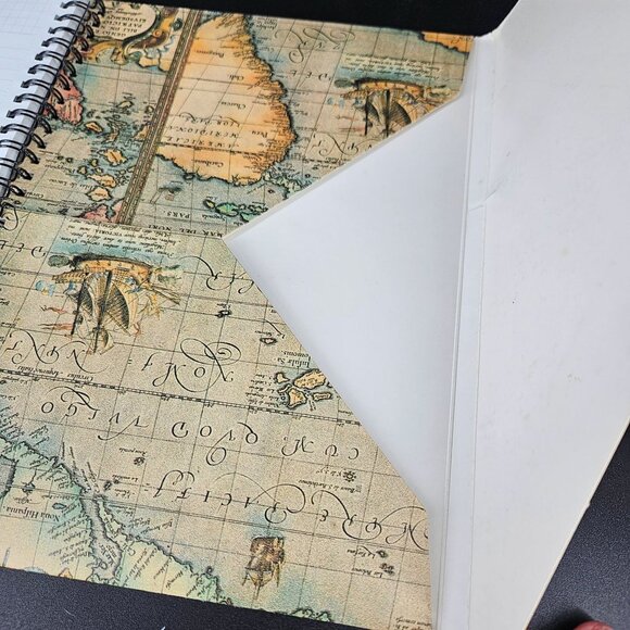 Spiral Garden Notebook Journal Diary Written Notes Blank Grid PRUPA 96 World Map - Picture 9 of 11